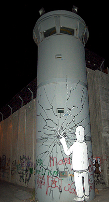 Die Mauer bei Bethlehem Graffiti Foto: Pawel  Ryszawa